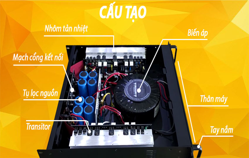Cấu tạo của cục đẩy công suất gồm những thành phần nào?