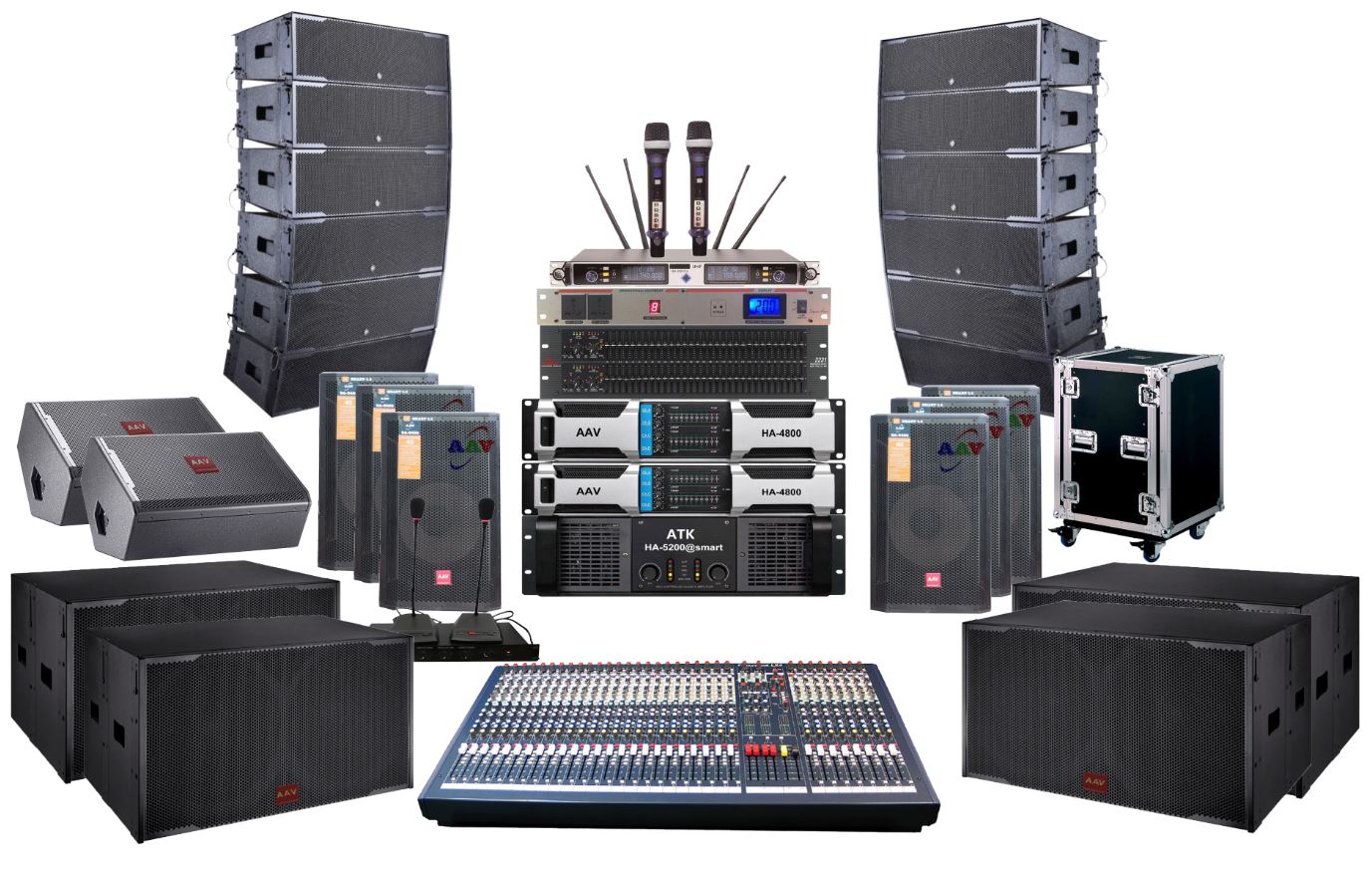 Hệ thống âm thanh nhà văn hóa tỉnh ủy chuyên nghiệp, hiện đại, chất lượng cao - sử dụng loa Line array