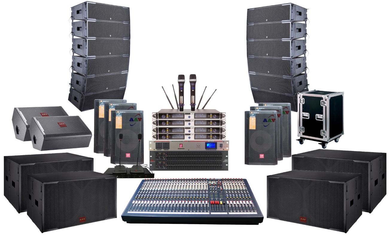Hệ thống âm thanh nhà văn hóa tỉnh chuyên nghiệp, cơ động, tiện lợi - sử dụng loa Line array Active