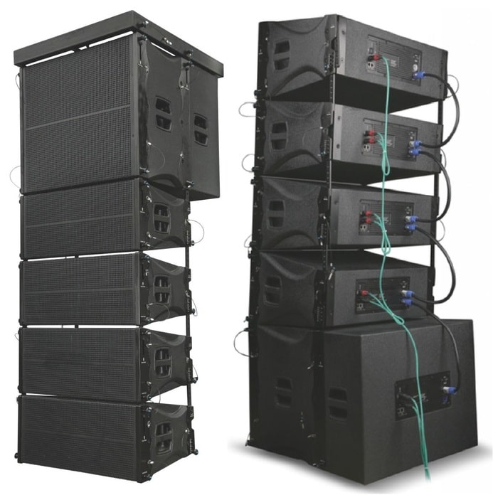 Loa line array 2 bass 20cm AAV  LS-208/SW-18